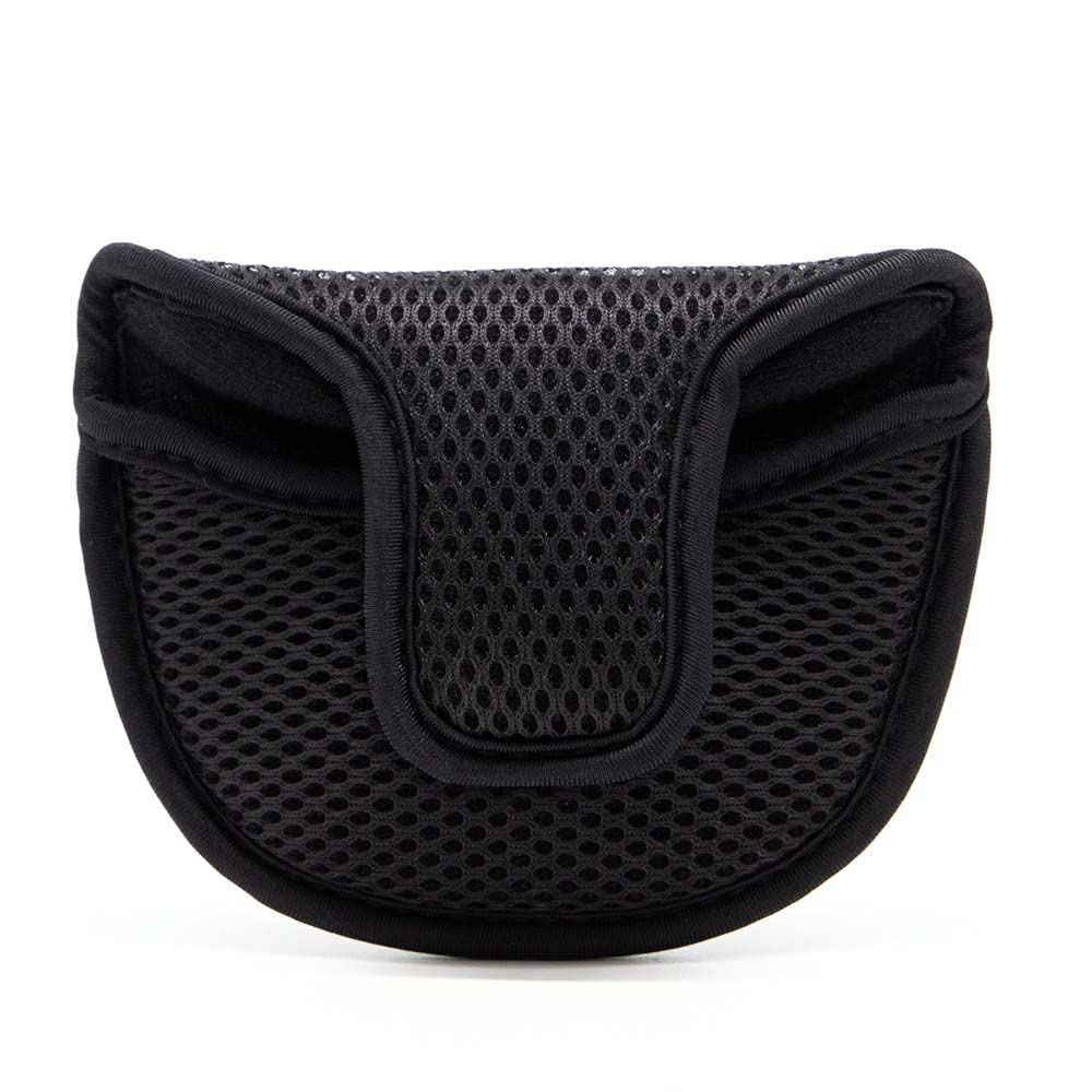 Nylon Mesh Mallet Putter Cover Golf Putter Head Covers, Protective Hat Cover Golf Training Equipment Accessories(black)