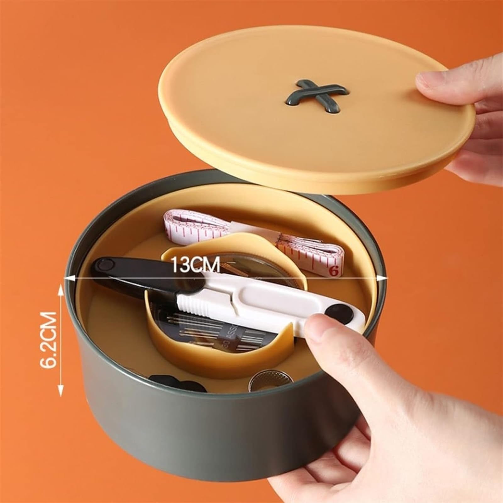 Suministros de costura, kit de costura, kit de costura con caja de plástico for viajeros y arreglos de ropa de emergencia, kit de costura for adultos, caja de costura de viaje mini con accesorios (col
