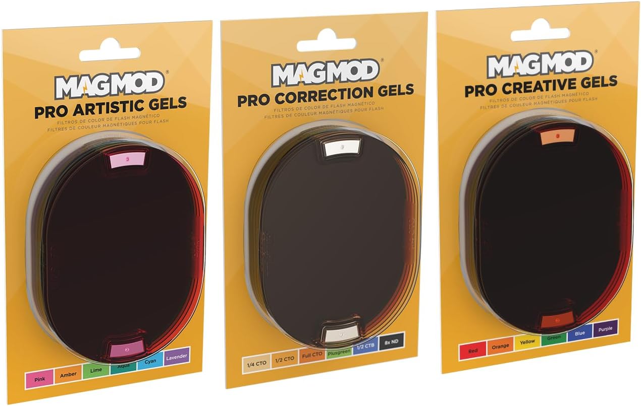 MagMod Pro Creative, Artistic and Correction Gels (18 Gels) | Flash Modifier Light Gels | New and Improved Color Modifiers | Modular Magnetic Camera Accessories