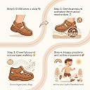 FootStation Boy's: Infant's Musical Sound Shoes | Age 6-22 Month | (Tan, 6 Months) gallery image