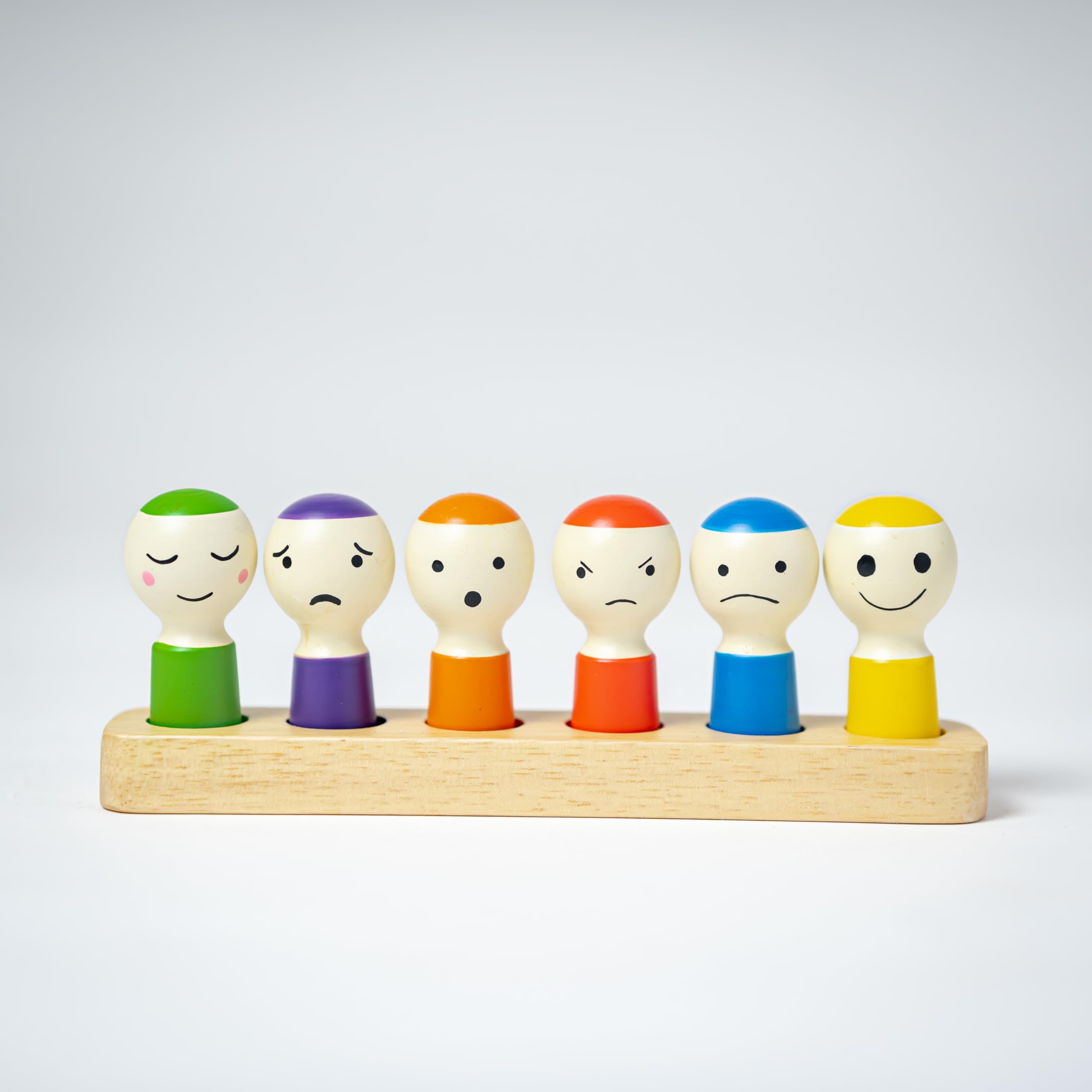 Golli Peg Doll Set ビンテージアーティスト人形3体セット Buy LAKDI KI KATHI Wooden Emotions Peg Dolls with Color Sorting