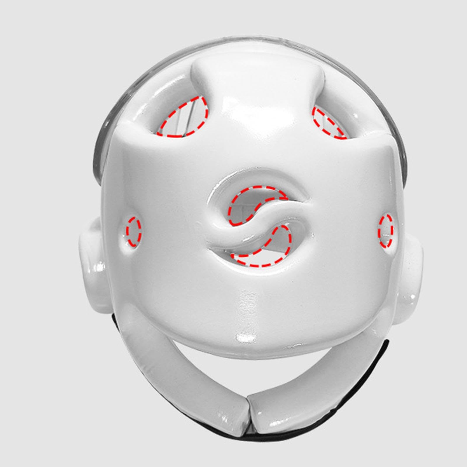 Fornisce casco da karate traspirante, vestibilità,Bianco,S