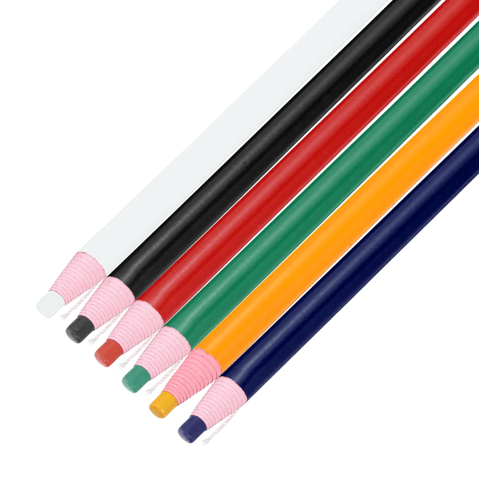 sourcing map 6PCS Peel-Off Grease Pencils, Color China Markers for Glass Metal Plastic Paper, Non-Sharpening Wax Pencils for Coloring Drawing Marking, 6 Colors