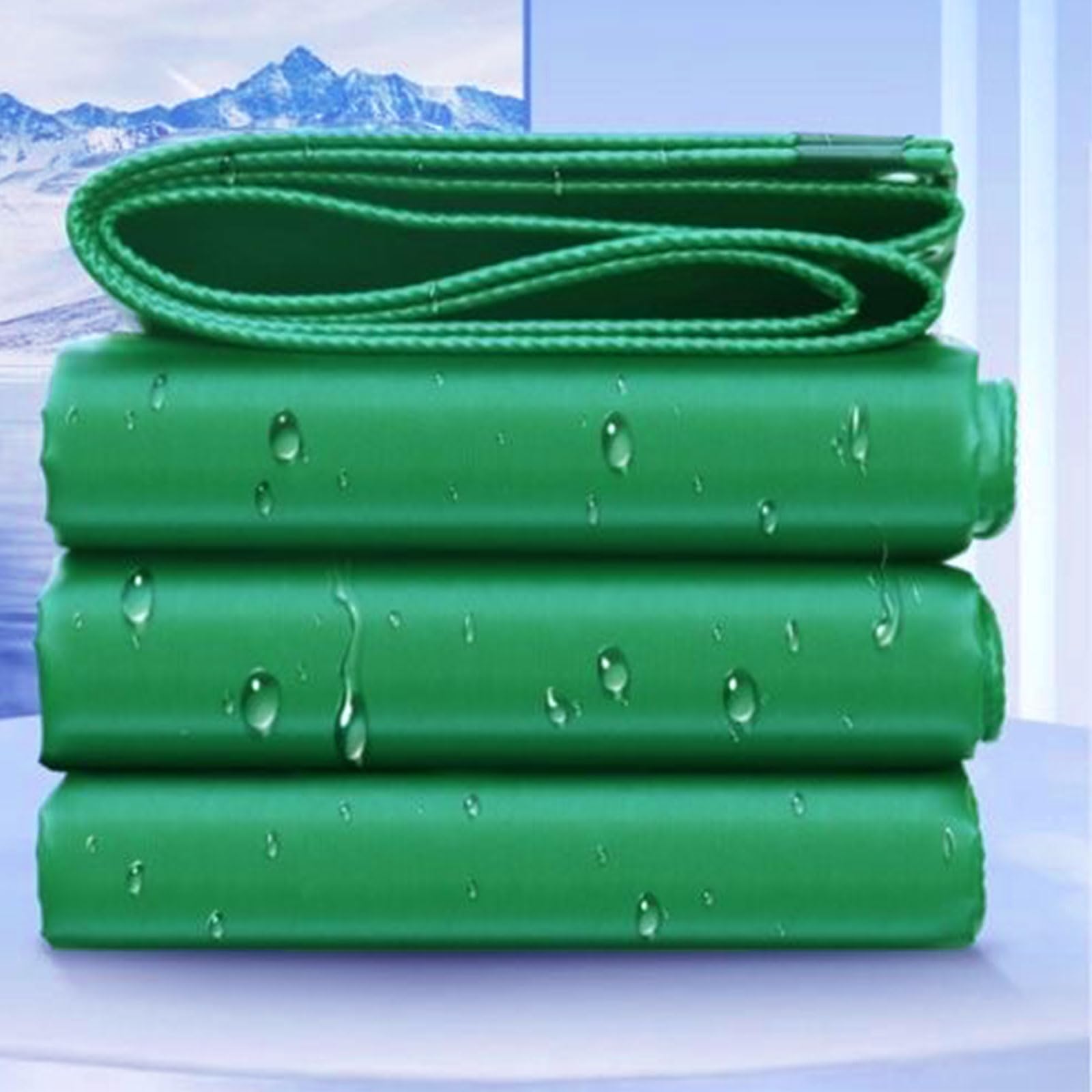 Lona impermeable 110 x 210 con ojales lona exterior protectora de plástico verde