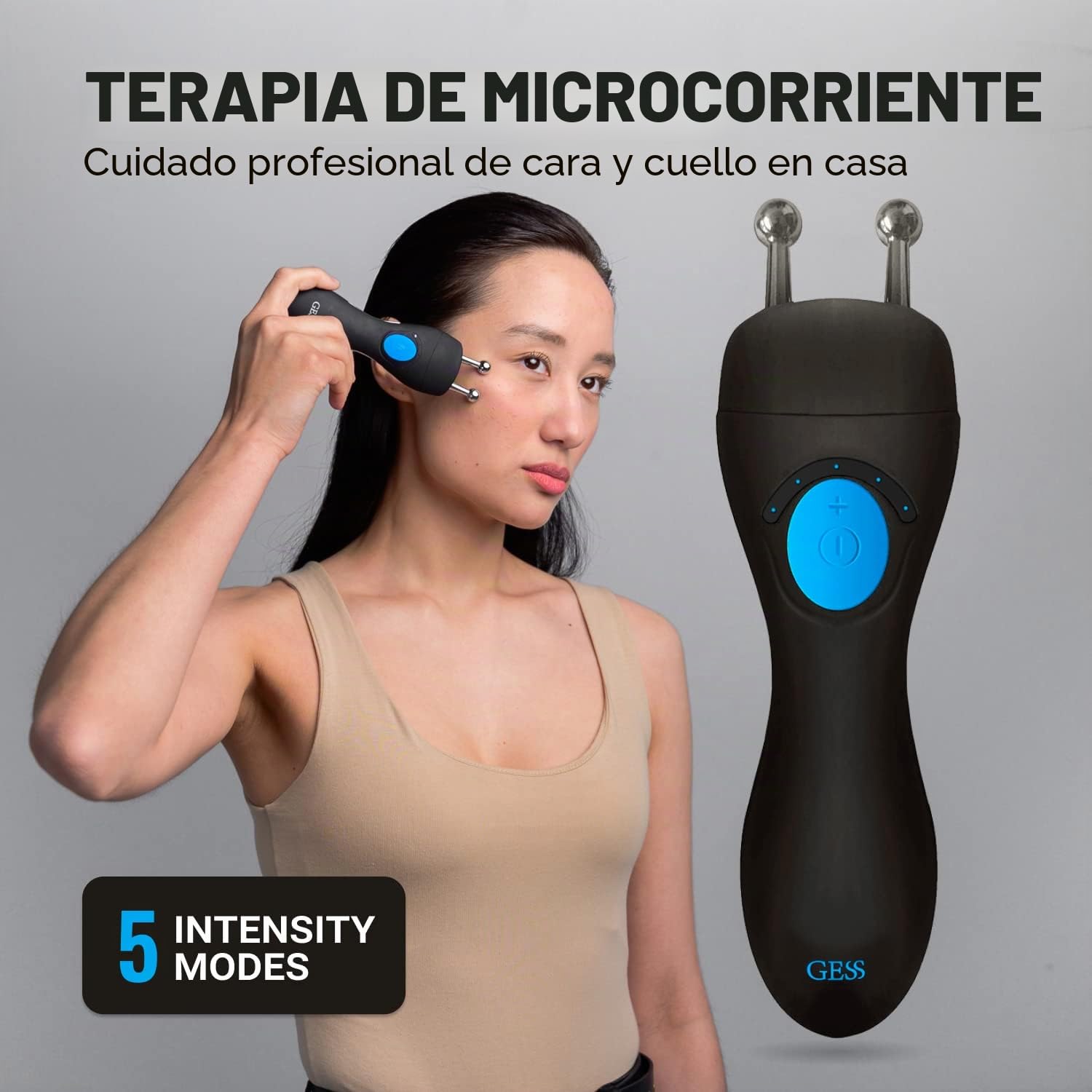 Dispositivo GESS MT para terapia de microcorriente, masaje de rodillos, eliminación de arrugas antienvejecimiento, tonal para la piel, cuidado, levantamiento facial