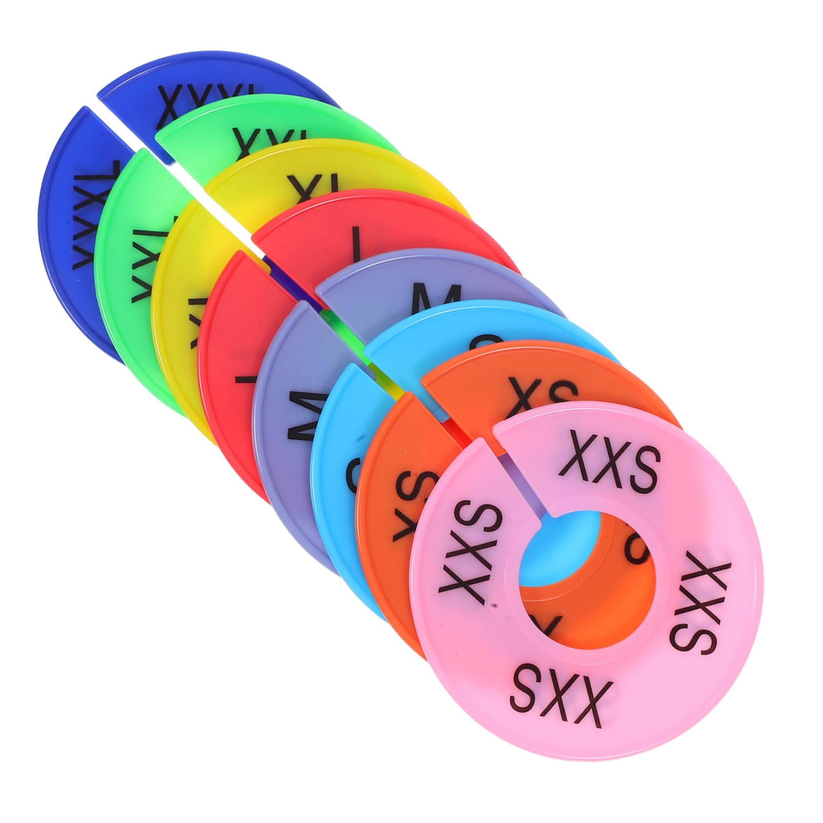 DECHOUS 8pcs Round Plastic Wardrobe Dividers for Clothing Markers Closet Organizers for Easy Sorting and Tidy Storage Home and Retail Spaces