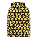 Zicac Canvas Backpack Smiling Face Satchel Printed Daypack