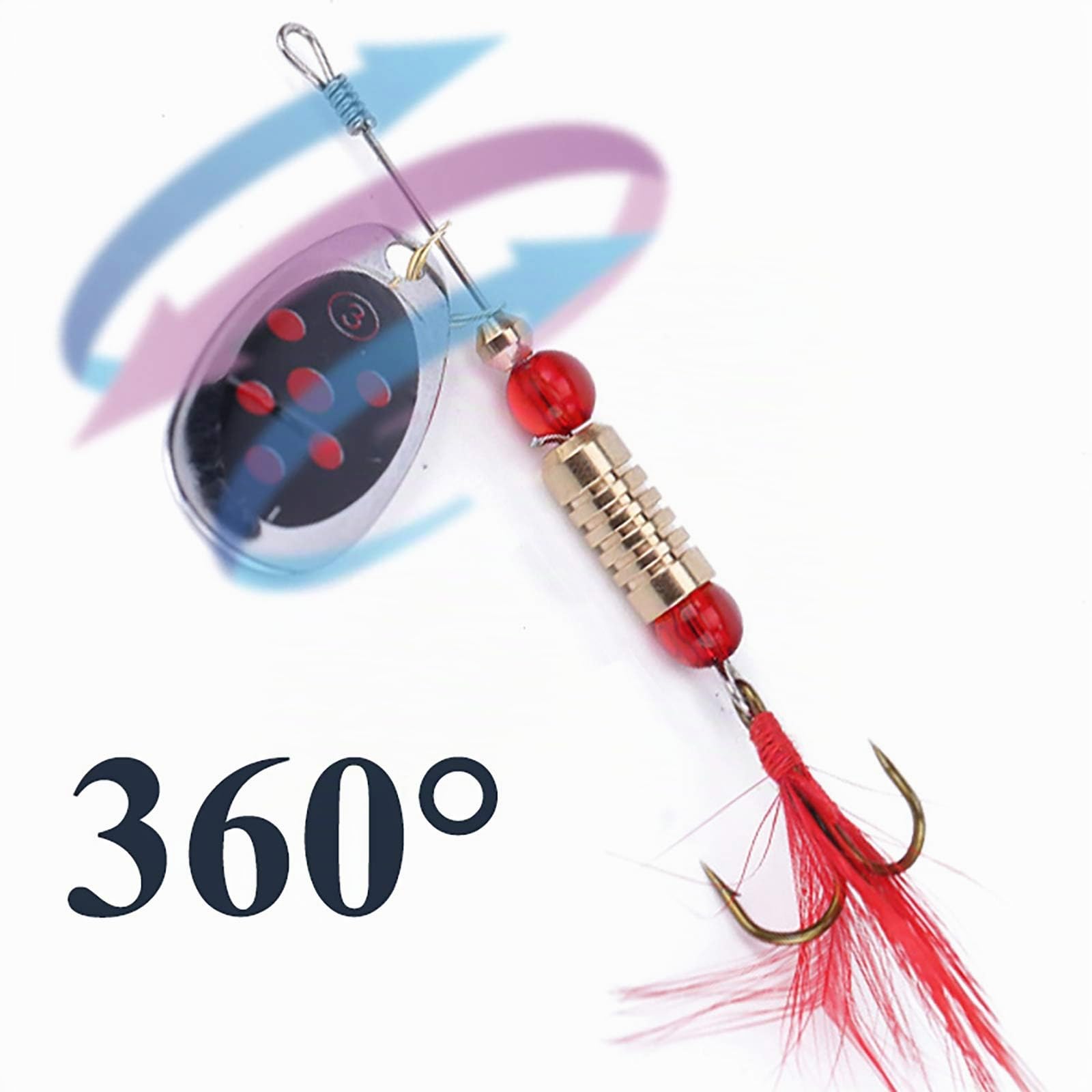 Croch Cucchiaini da Pesca Esche Artificiali Spinning per Trota, Persico,Luccio Spoon Kit
