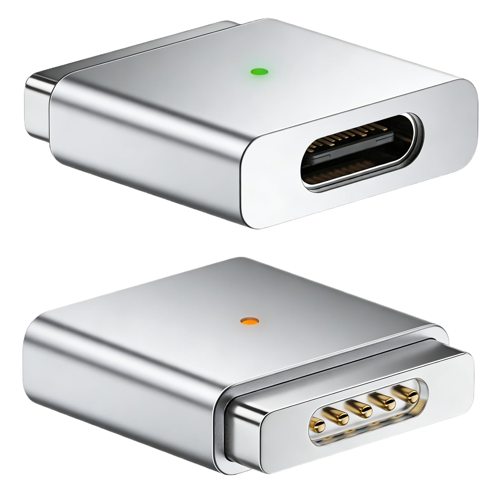 1 adattatore da USB C a magnetico per Magsafe 2,PD 100W T teste da tipo C a magnetico 2 Power Converter di ricarica, compatibile con MacBook 15inch A1398/MC976/MD506/ME665/ME293/ME294 2013-2015