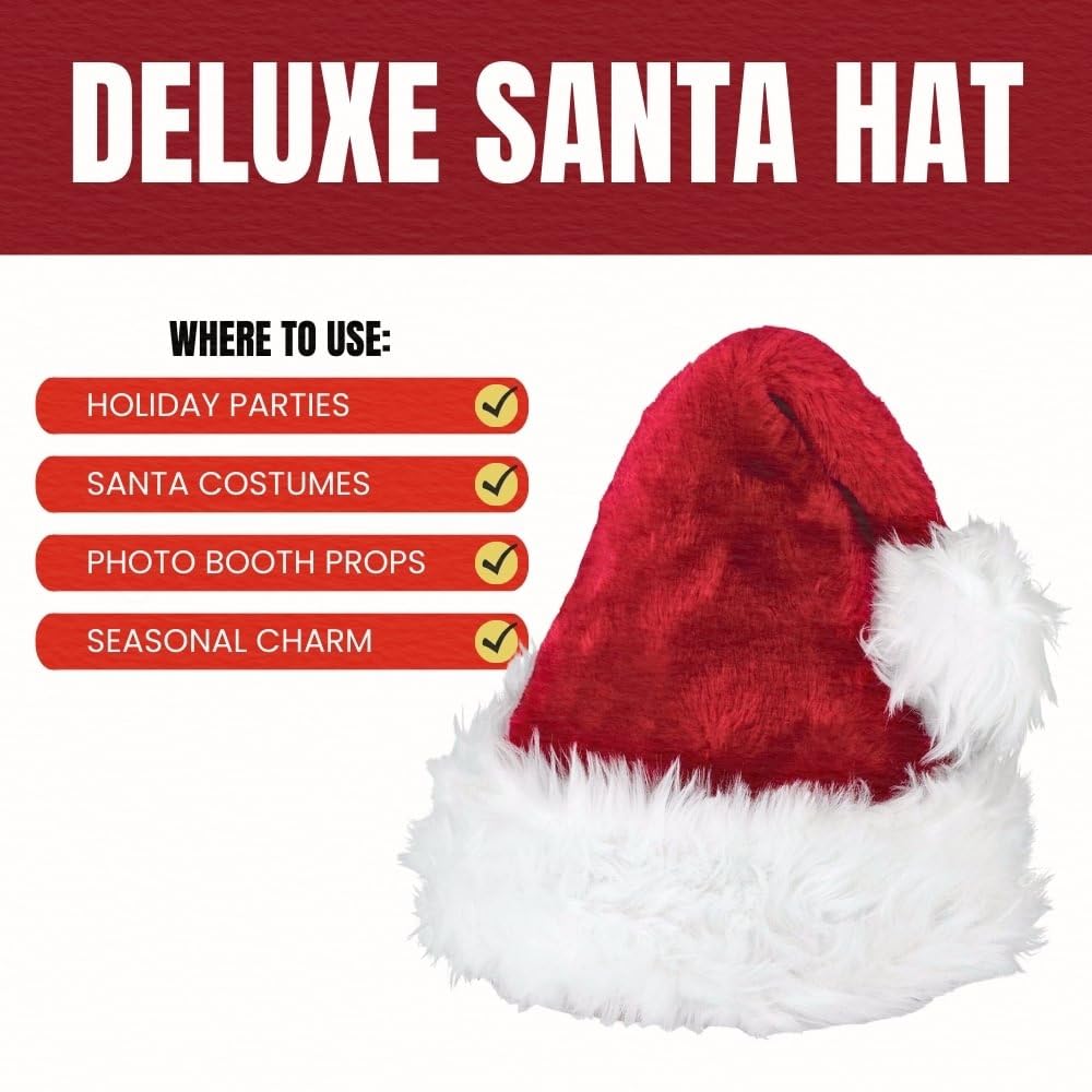 amscan Deluxe Weihnachtsmannmütze