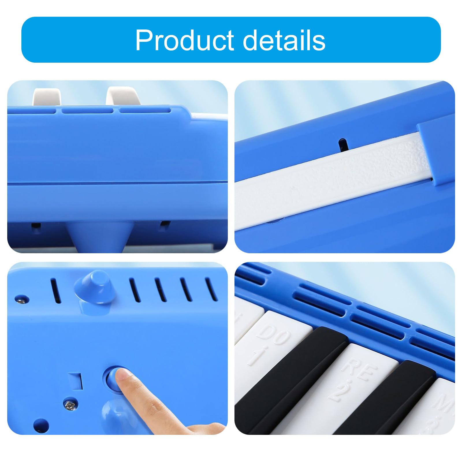32 Tasti Melodica Strumento Per Bambini Air Piano Tastiera Soprano Melodica Con Tubo Lungo Bocchini Corti & Borsa per il Trasporto