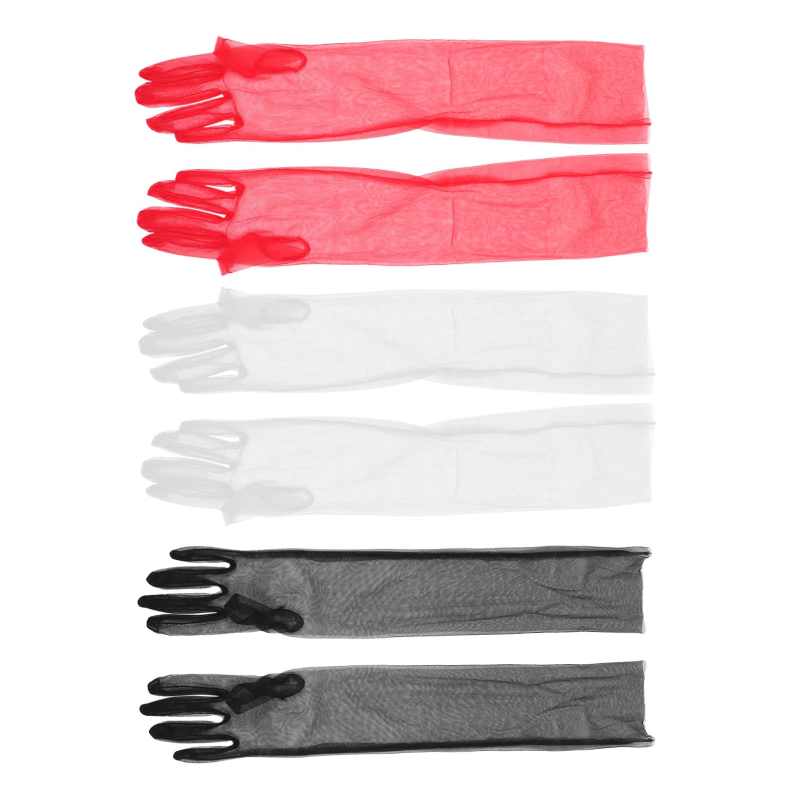 Healeved 15 Pares Guantes Largos de Tul para Novia Mangas de Malla Transpirable para Boda Fiesta de Té y Disfraz de Halloween Cubre Brazos Elegantes para Mujer