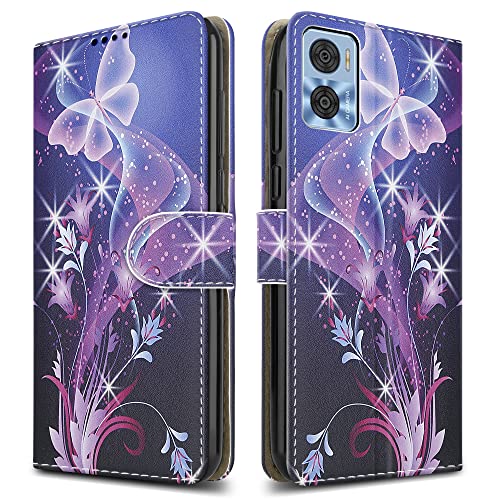 PIXFAB For Motorola E22 / E22i Leather Phone Case, Magnetic Closure Full Protection Book Folio Design