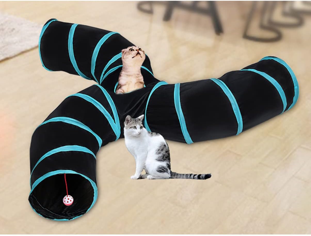 Creative Cat Tunnel Toy Fun Way Play Tunnel for Cats and Kittens Pet Tube Toy for Interactive Play Space-Saving Design