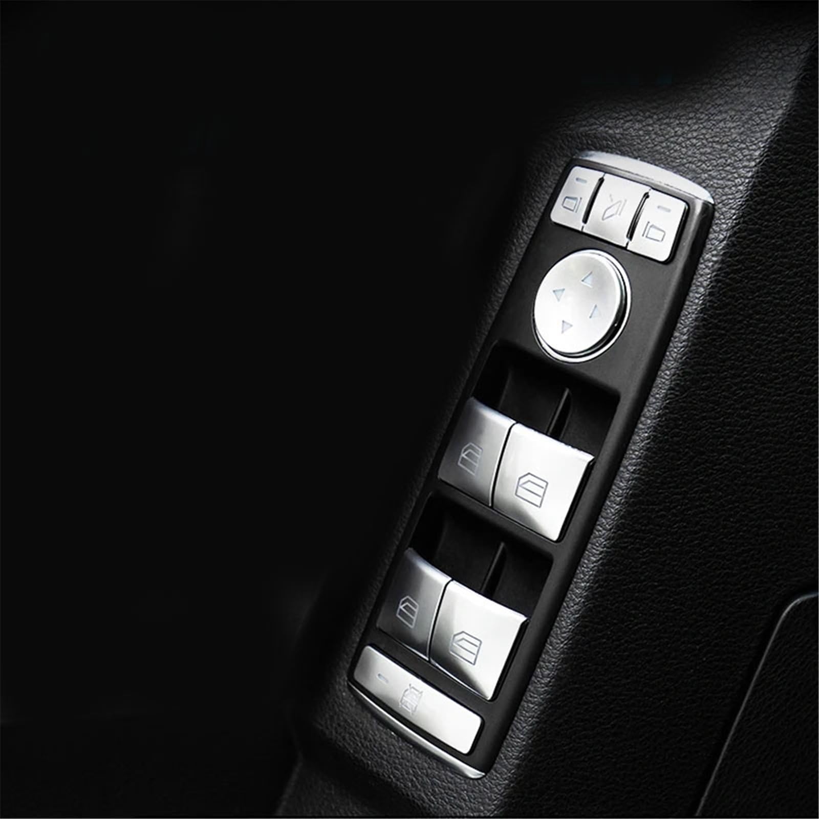 Compatible avec Benz W204 E W212 GLA pour CLA GLK GLE Autocollants décoratifs pour bouton lève-vitre de voiture Autocollants Intérieur