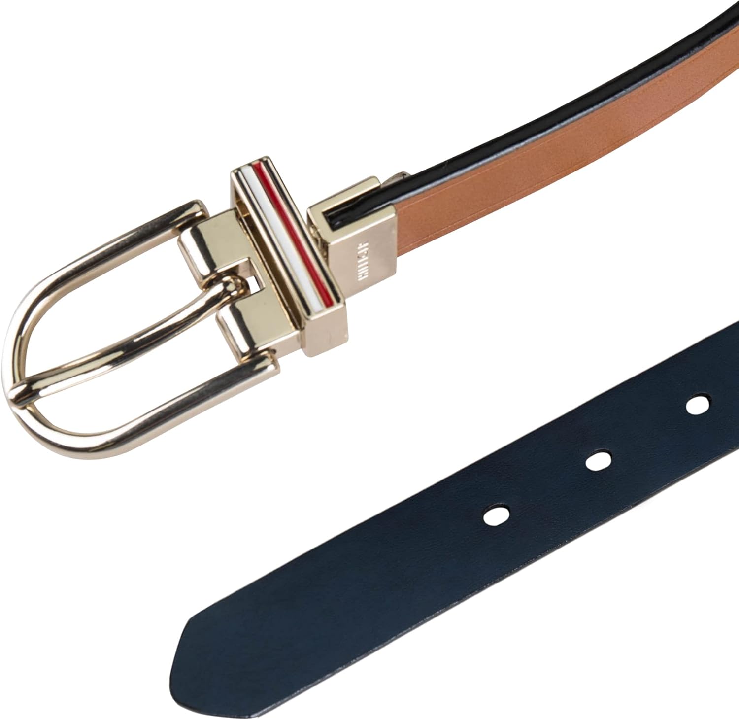 Tommy Hilfiger womens Two-in-one Reversible Slim Width Casual Leather Belt for Jeans, Trousers and Dresses - Image 4