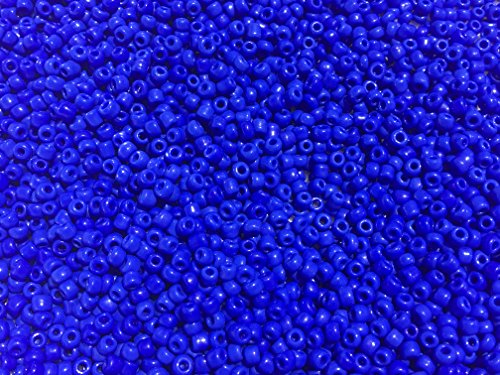 Czech Glass Seed Beads Royal Blue Opaque Size:11/0 50 gr / 1.76 oz
