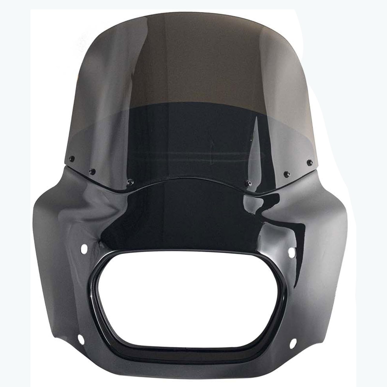 Photo 1 of FATECIM Motorcycle Headlight Fairing Cover w/ 11" Smoke Windshield & 48-55mm Trigger Lock Mount Kit For Harley Softail Fat Bob FXFB FXFBS 2018 2019 2020 2021 2022 - Road Warrior Style