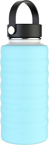 Miniatura 2 de REUZBL Ergo Sleeve - Funda protectora de silicona gruesa con agarre cómodo para botellas Hydro Flask de 32 onzas (escarcha, 32 onzas)