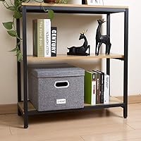 Vista 38 de PRANDOM Caja organizadora de archivos, juego de 1 carpeta plegable decorativa de lino para almacenamiento de archivos colgantes con tapas, gabinete
