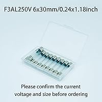 Vista 3 de Fusible de soplado rápido F3AL250V 0.236x1.181 in Paquete de 10 fusibles de vidrio 3A 3A 3Amp 250V fusibles de vidrio 0.24x1.18 pulgadas