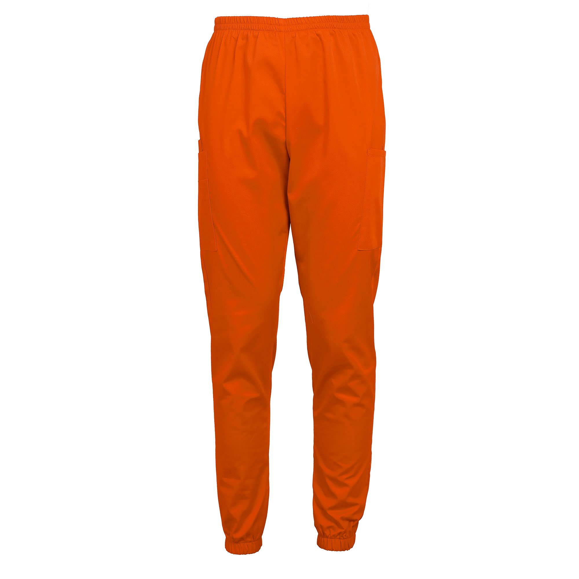 Women's Scrub Pants Cargo Scrubs Jogger Pants Orange