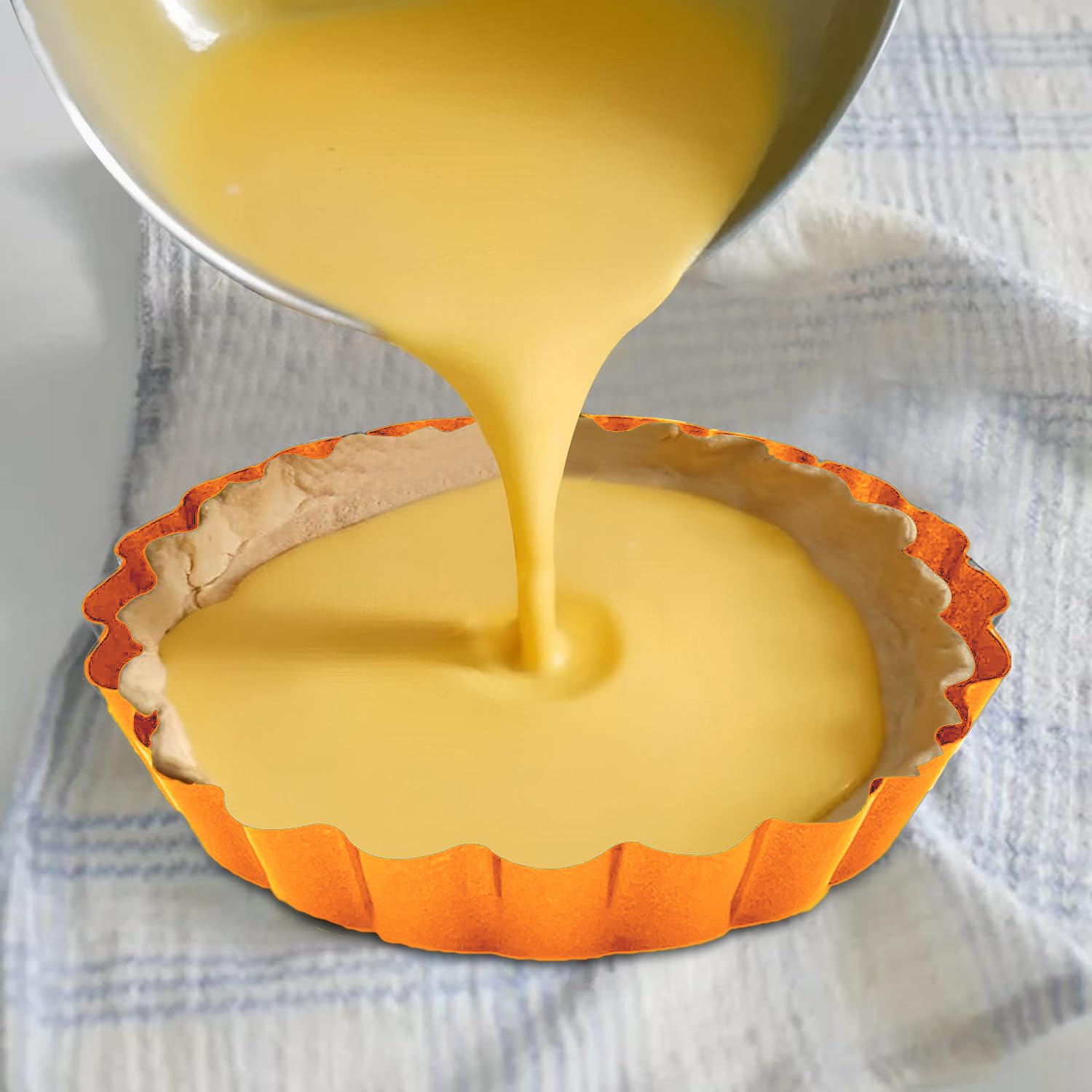 8 sztuk silikonowych foremek do tarty, 10 cm, nieprzywierające, do quiche, wielokrotnego użytku, małe do produkcji babeczek, muffinek, chleba