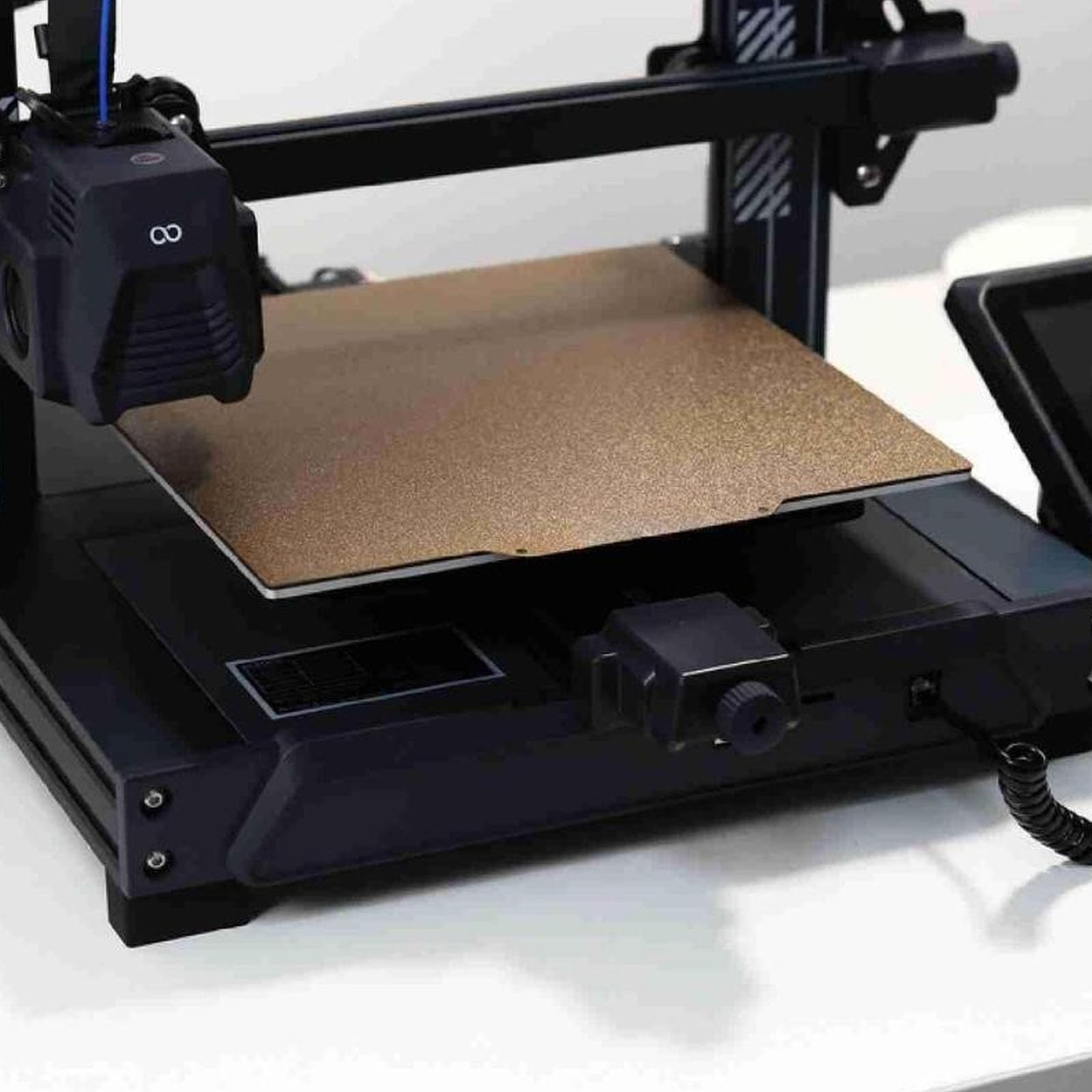 3D Drucker Heizbett Bauplatte 430 x 430 mm, kratzfestes, Flexibles Federstahlblech zum einfachen Entfernen des Modells, doppelseitiges Druckbett