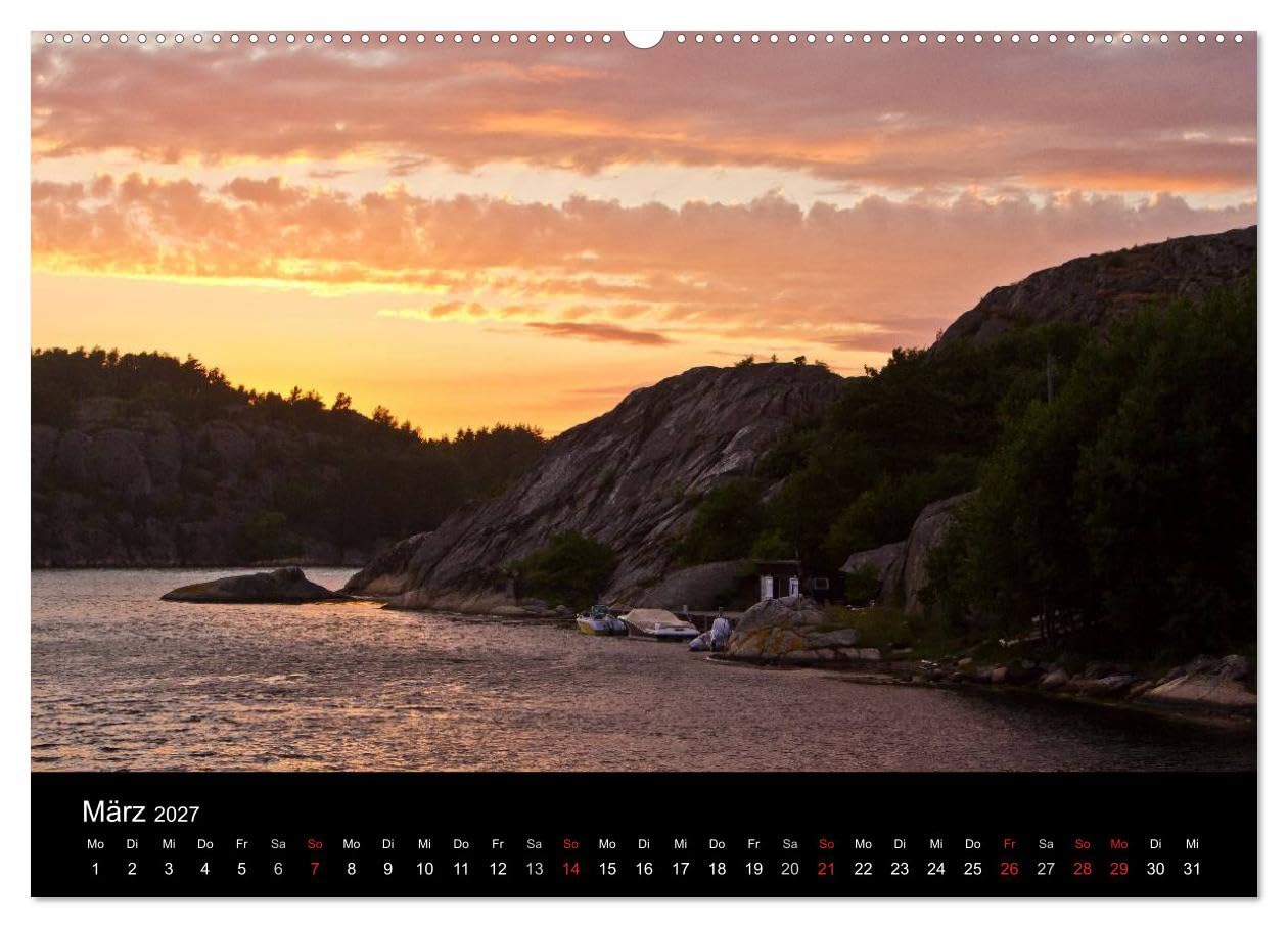 CALVENDO - Lichter des Nordens (Wandkalender 2027 DIN A2 quer), Monatskalender: Skandinaviens Lichterstimmungen