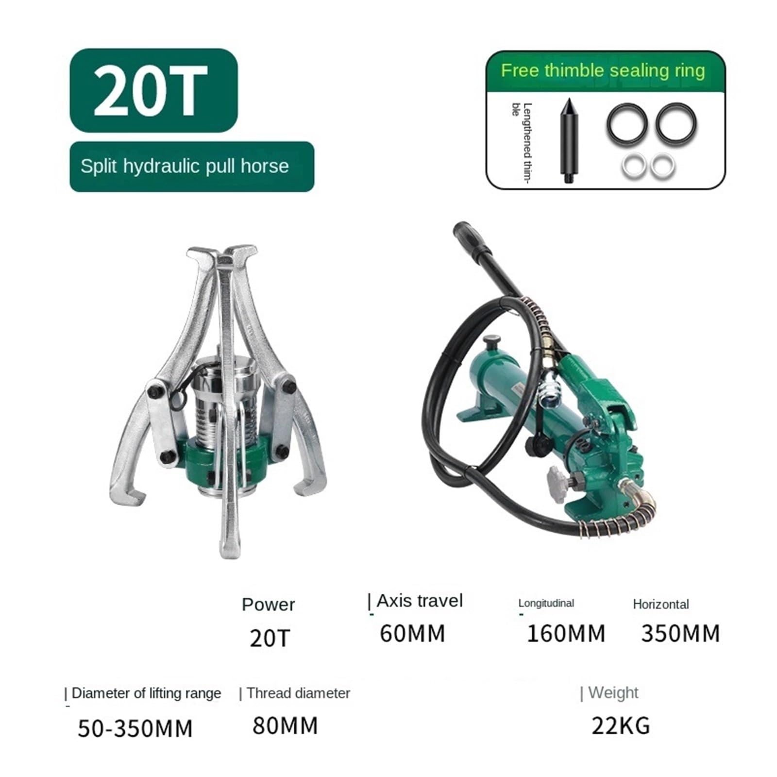 Dzielony ściągacz hydrauliczny Trójszczękowy uniwersalny ściągacz do kół pasowych łożysk, wielofunkcyjny ściągacz do rur(Set3)