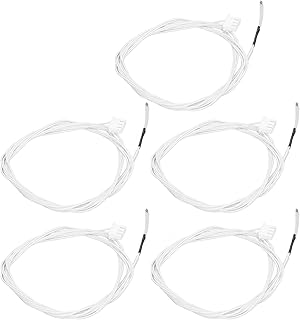 Thermistor Wire, 5PCS Thermistor Wire 100K 3D Printer Accessories Temperature Sensor Probe Cable High Accuracy, Industrial Temperature Sensors