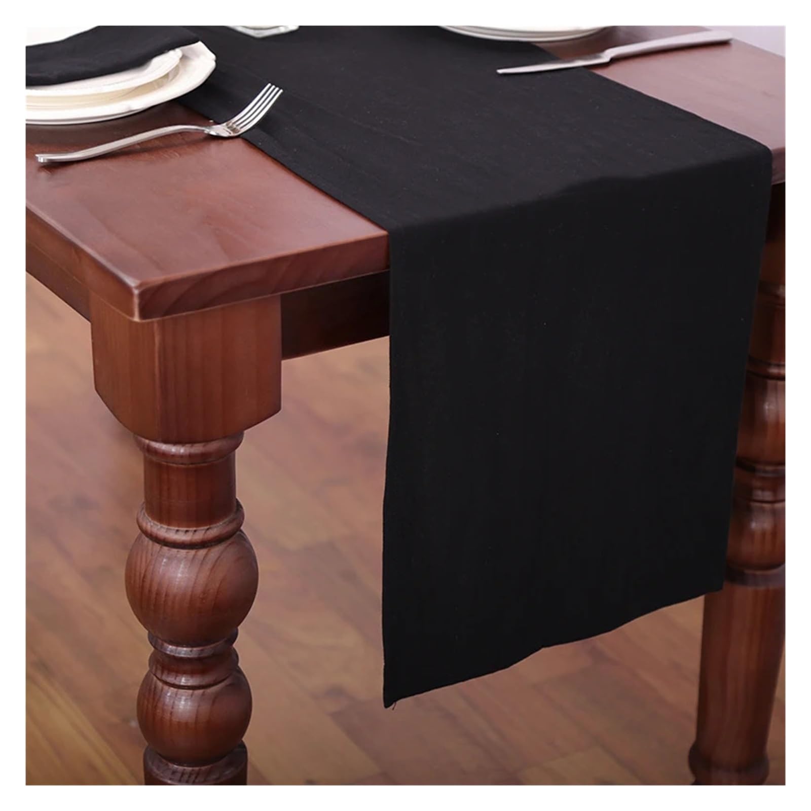 Ruffle Table Runner Cotton Ruffle White Table Runners for Rustic Wedding Decoration Birthday Party Living Room(Green,30X180CM 1pc)