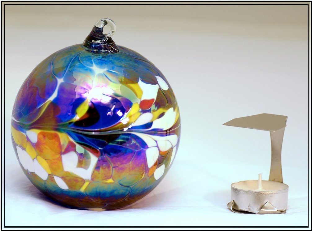 Milford Glass Collection - Friendship Hanging Nightlight - Blue