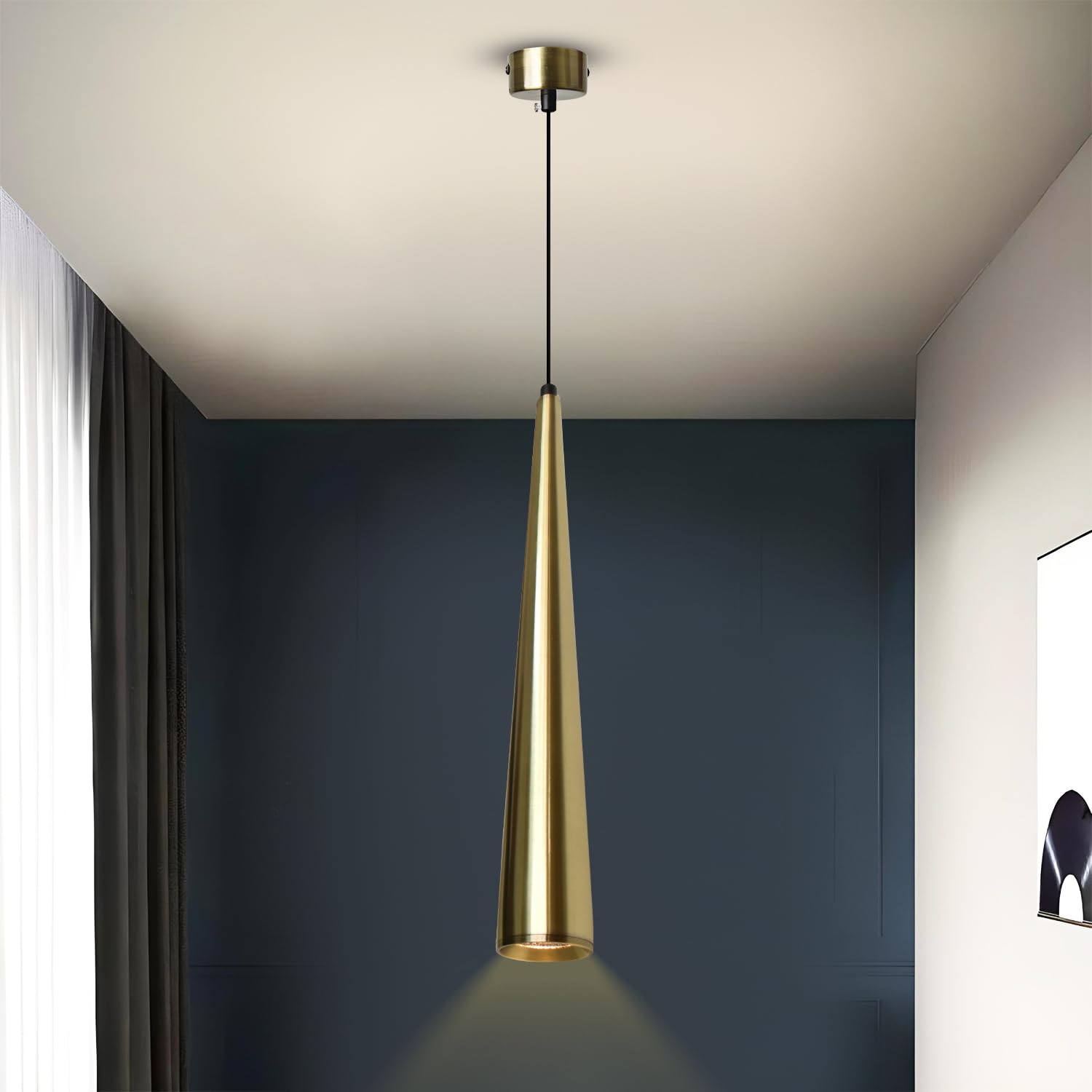 Smartway® Goldberg LED Hanging Pendant Light | Modern Decorative Ceiling Lamp with Dual Color (Warm & Cold White) | Stylish Lighting for Bedroom, Living Room, Dining, Cafe & Office-image-19