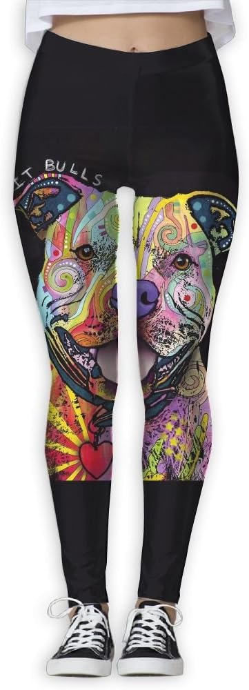 Pit Bulls Women High Waist Yoga Leggings Pants Active Workout Stretch Trousers