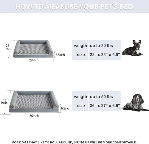 Miniatura 2 de BFPETHOME - Camas para perros grandes, cama ortopédica para perros medianos y grandes, cama de espuma para perros