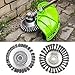 TTKL Steel Wire Wheel Garden Weed Brush Lawn Mower Grass Eater Trimmer Brush Cutter Tools Garden Grass Trimmer Head Weed Brush