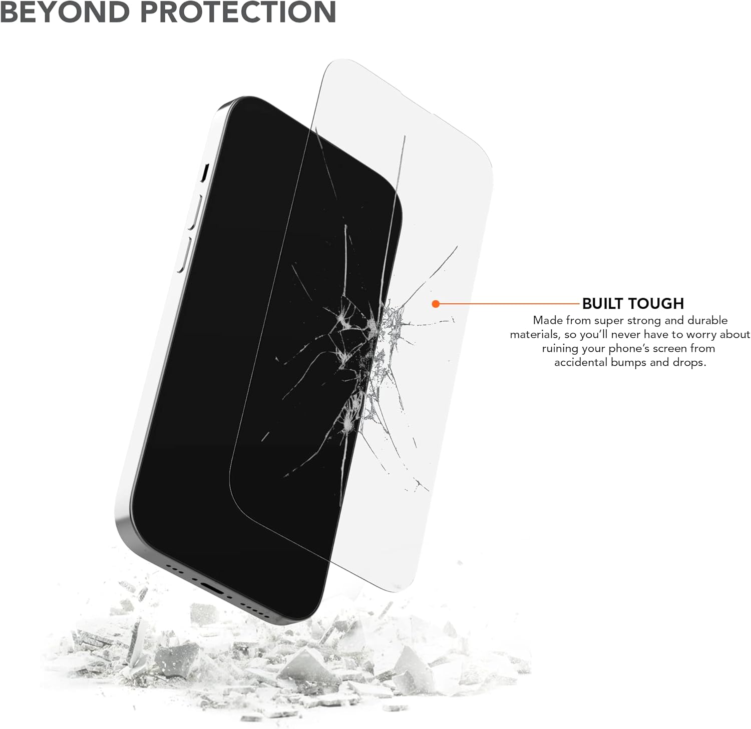 rokform iphone 14 pro max rugged case magnetic sport ring stand grip 2 pack screen protector kit