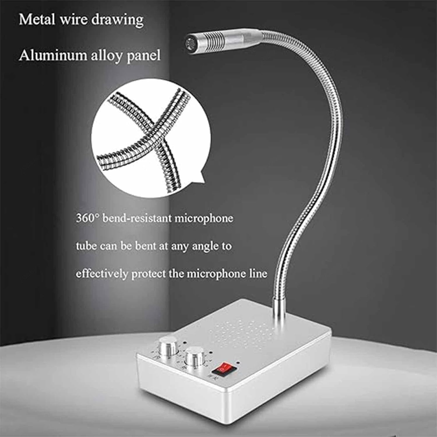Window Speaker Intercom System, Dual-Way Counter Intercom System, Wall-Mounted Anti-Interference Noise Reduction High-Power Loudspeaker
