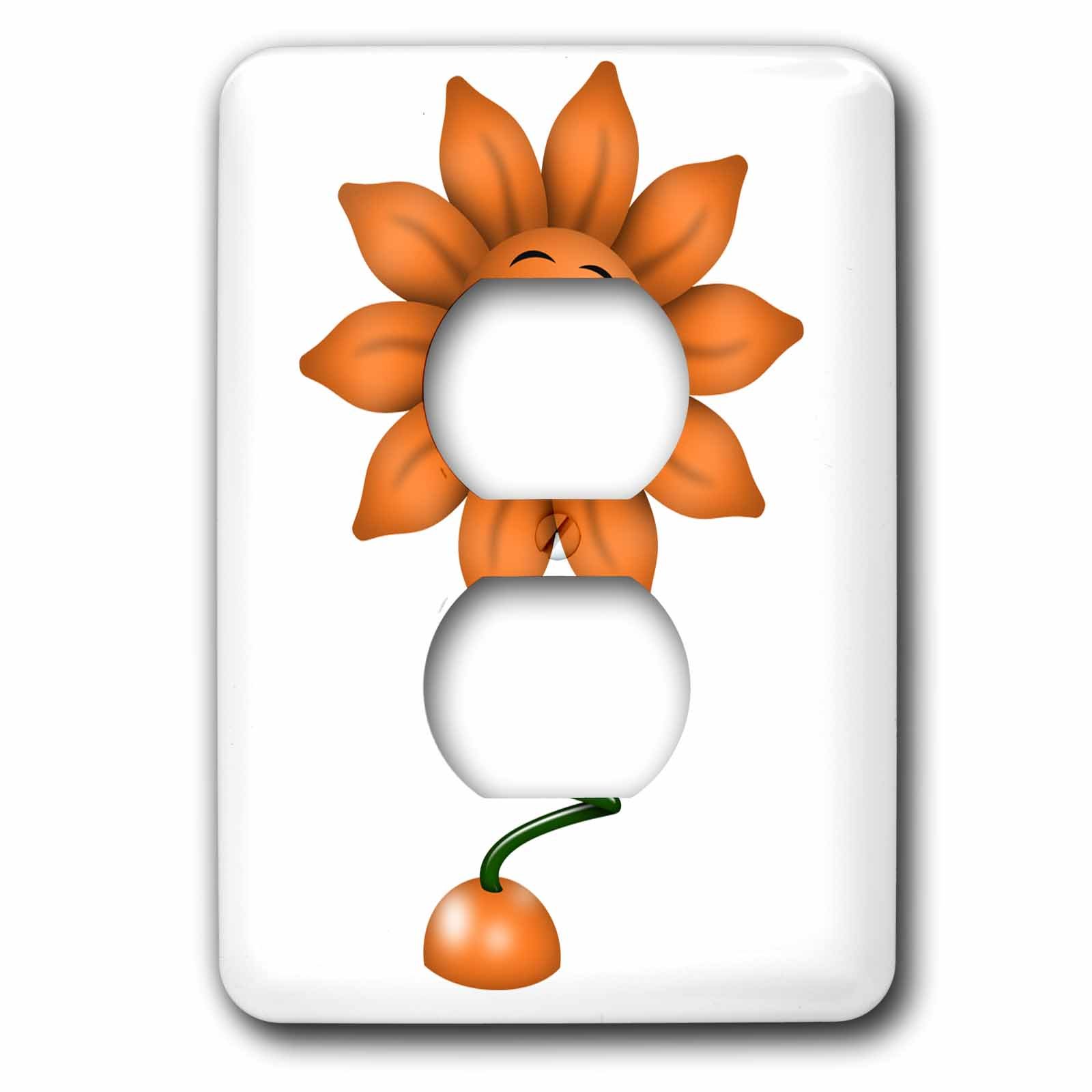Mignon Fleur Orange cache-prise décoratif pour une touche de printemps à la maison