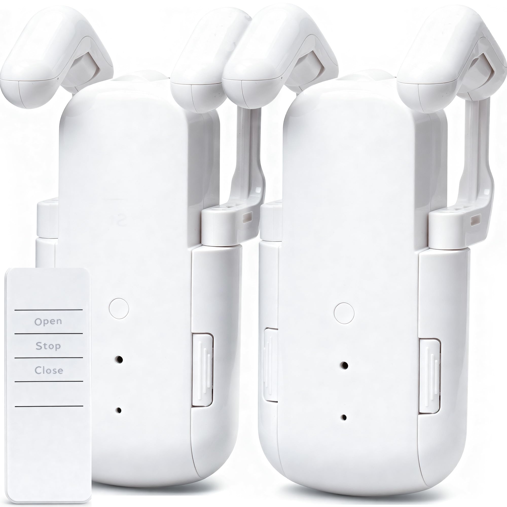 Automatic Curtain Opener Smart Motorized: 2-Pack Heavy Duty 20KG Load Electric Curtain Robot with Remote for Bedroom Living Room│6-Month Battery for Home/Office/Nursery│No WiFi Needed 2 Pack