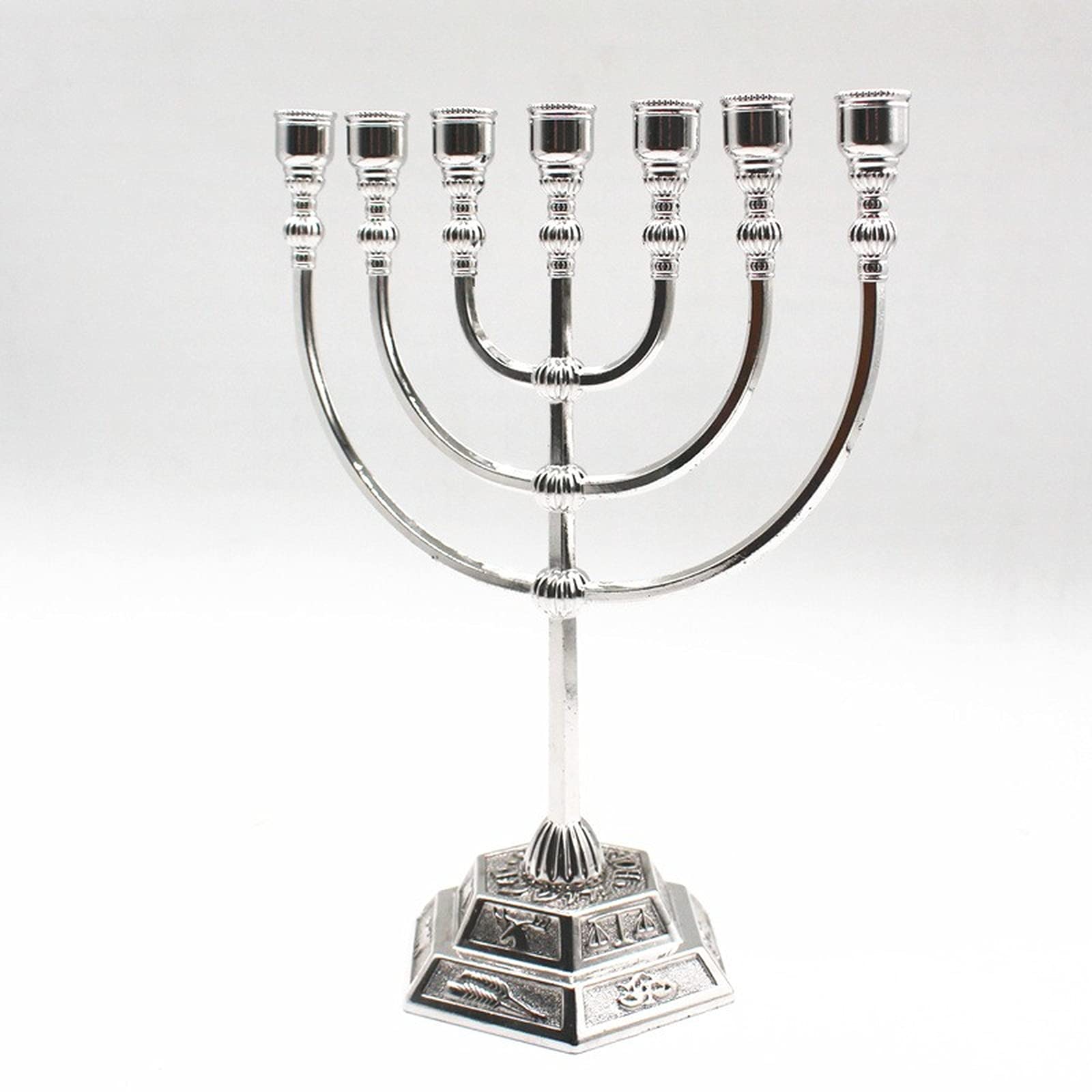 Sbjklyrn One Color Candleholder, Menorah Metal Candle Holder Brass Candelabra