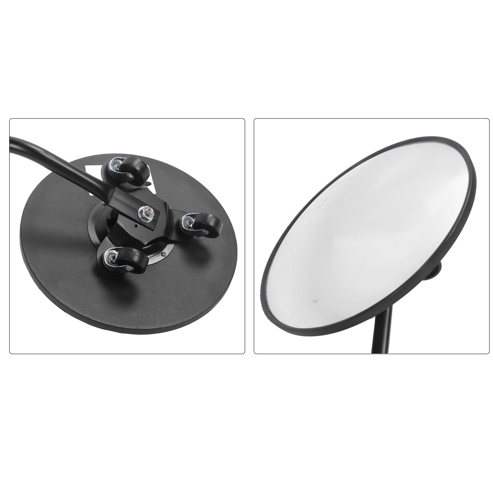 Cocoarm Espejo de Inspección Debajo del Automóvil con Luz LED Espejo de Seguridad Convexo Acrílico Telescópico de ángulo Ajustable de 12 Pulgadas 35.4 a 47.2 Pulgadas para Puntos de Control Aduanero