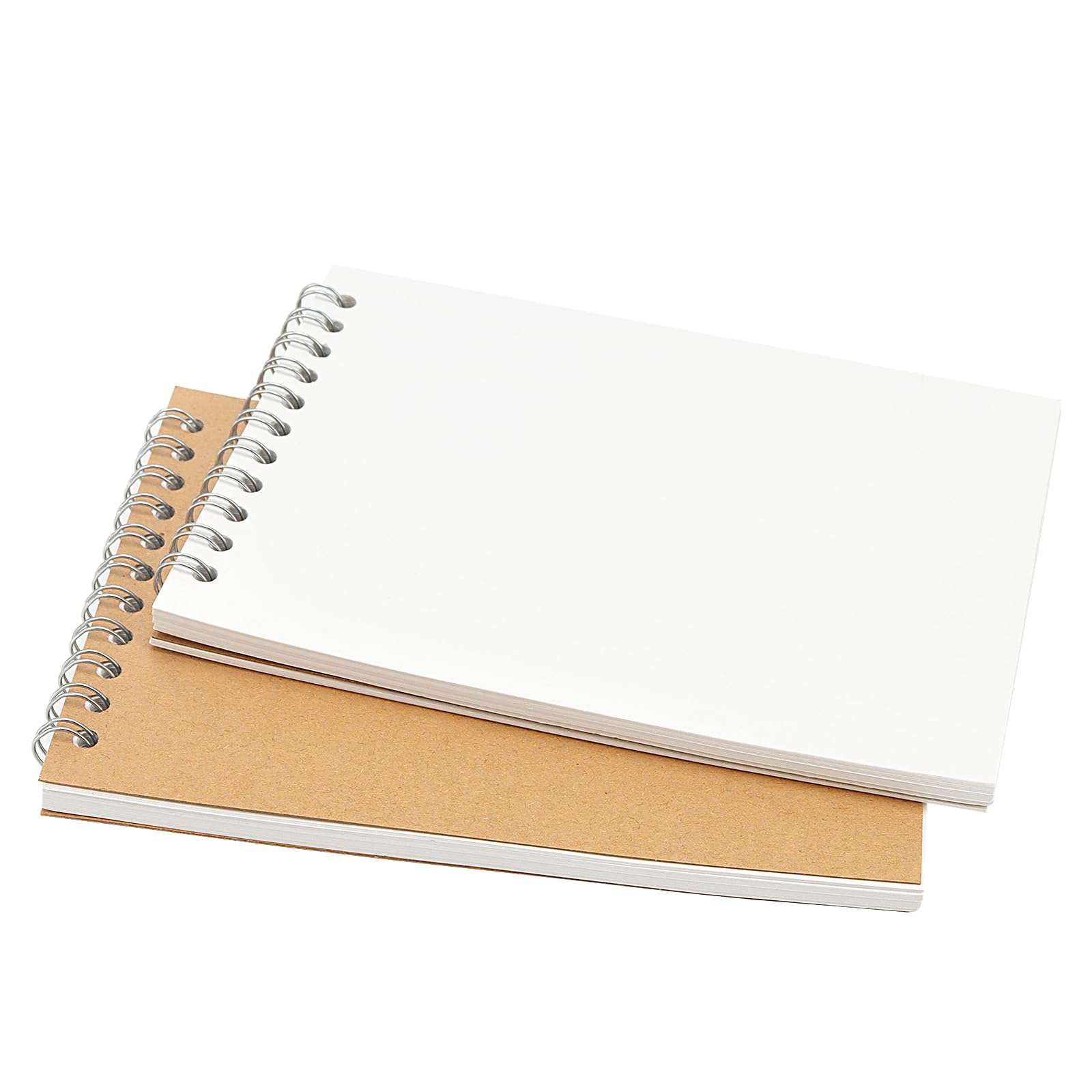 HOZEON 30 quaderni con rilegatura a spirale in formato A6, copertina in cartone kraft marrone, per animazione, schizzi, disegni, scarabocchi e diari, 60 fogli per ogni blocco
