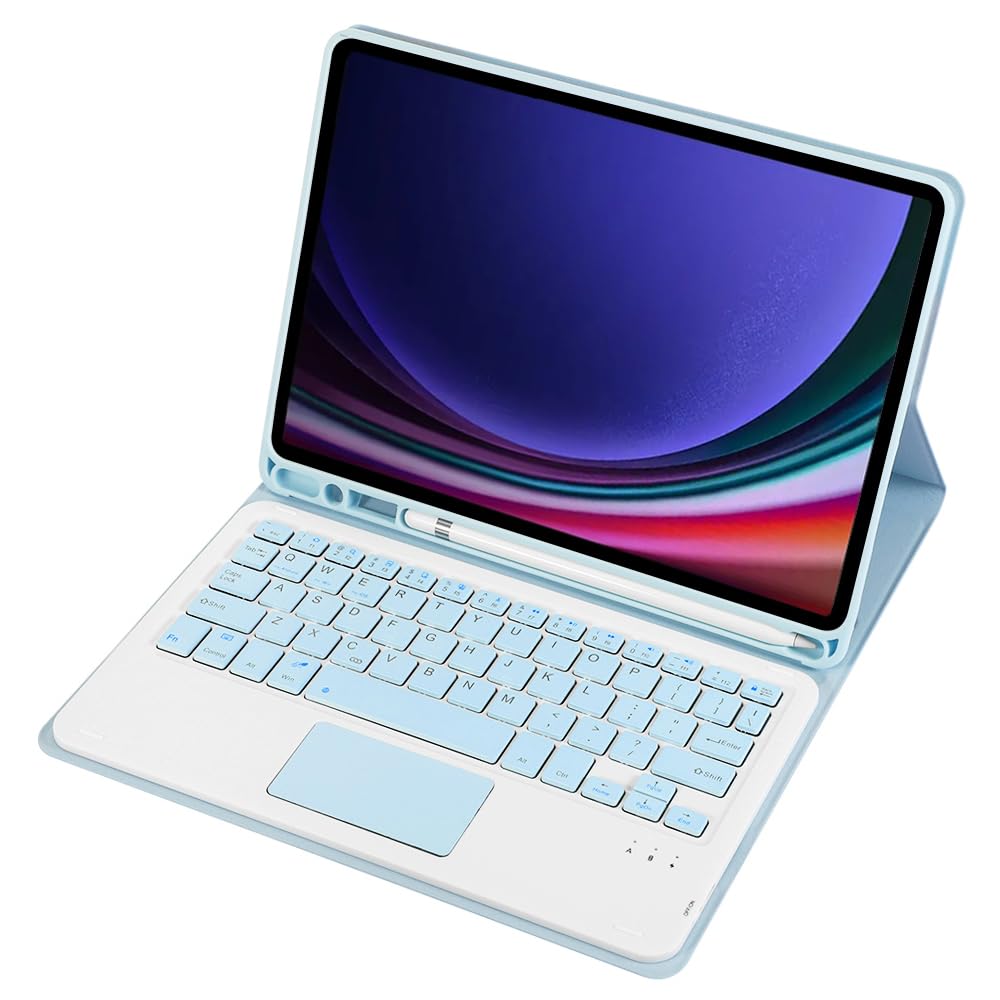Bezprzewodowa osłona klawiatury Bluetooth do Samsung Galaxy Tab S10 FE (10.9") SM-X520 | SM-X526B / Galaxy Tab S10 Lite (SM-X400 / SM-X406B), etui na klawiaturę i mysz gładzik