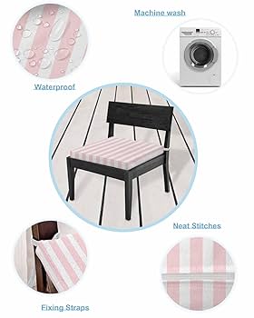 Amazon.com : Hokiten Pink Striped Outdoor Cushion Chair