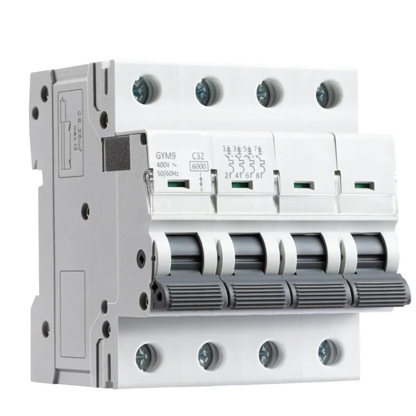 MCB disjoncteur GYM9 4 pôles 6KA type AC 20A rail Din