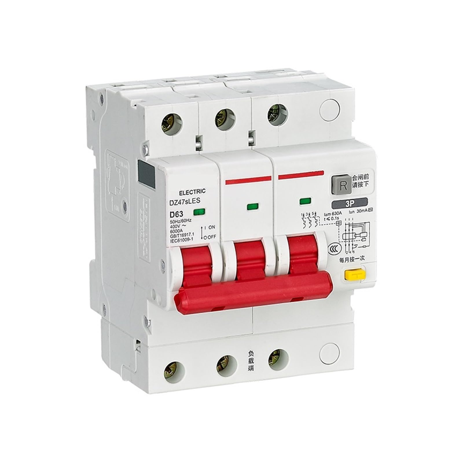 DZ47sLES disjoncteur triphasé de haute précision 3P 50A courbe D - 2