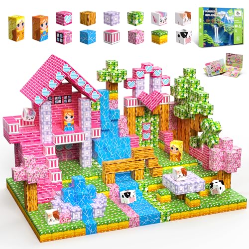 SSAWER Magnetic Blocks Building Toys for Kids, 48 PCS Magnetic Blocks for Kids Ages 4-8, Magnetic Cubes, STEM Sensory Toys for Boys & Girls, Christmas Birthday Gifts for Kid Ages 3+