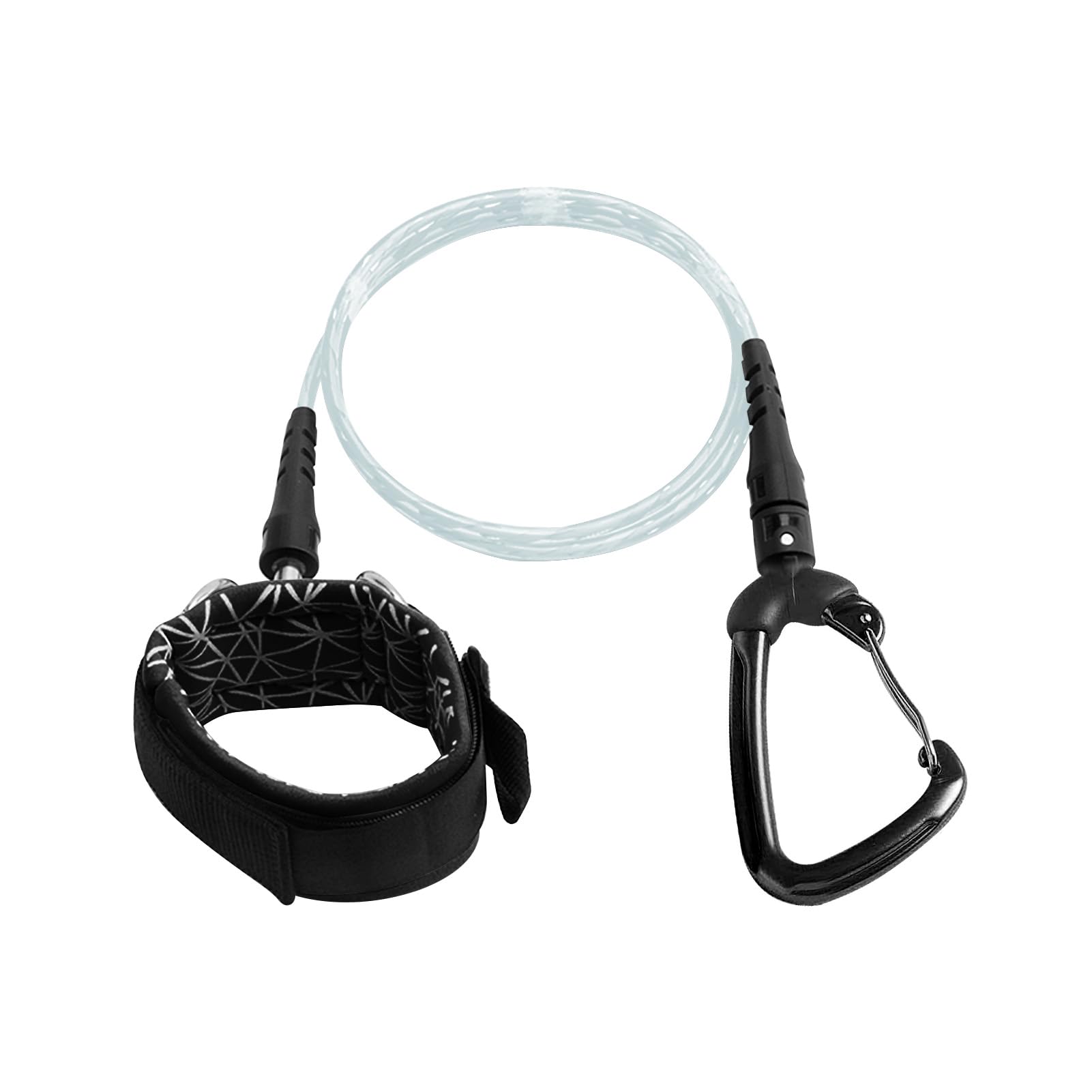 TFixol Leash per apnea Lanyard con polsino e moschettone rapido rilascio corda resistente immersioni subacquee snorkeling attività